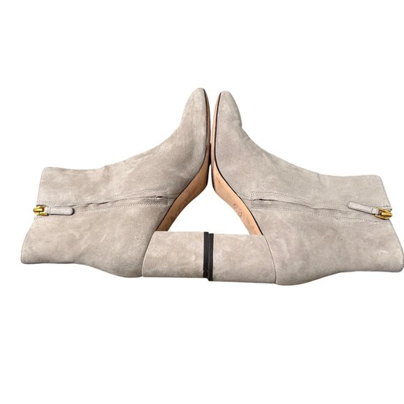 Tory Burch Brooke Storm Dust Taupe Suede Ankle Bootie MSRP $398 Womens Size 9 - Picture 5 of 9